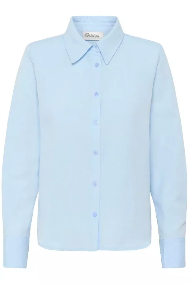 My Essential Wardrobe--Vilda Shaped Shirt-144115-LICHT BLAUW