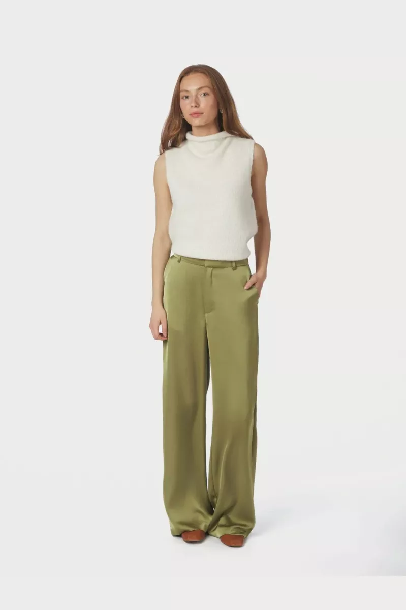 Neo Noir-Emmett Heavy Sateen Pants-164136-340 Sage Green-GROEN