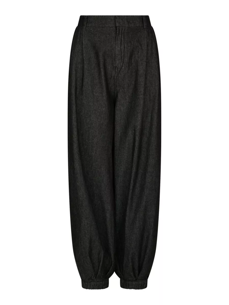 Neo Noir-Fayla Denim Balloon Pants-167399-100 Black-ZWART