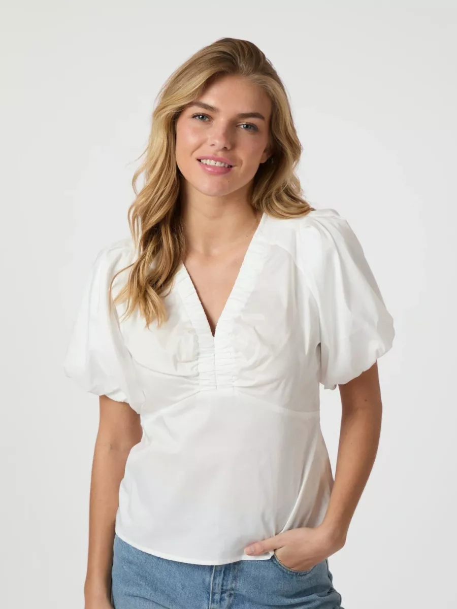 Neo Noir-Irina Poplin Blouse-162219-120 White-WIT