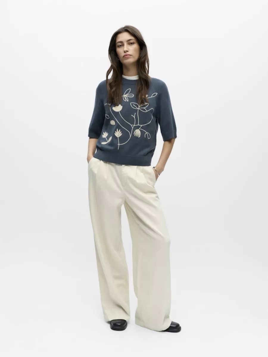 OBJECT-OBJLANEY RUBIN SS PULLOVER NOOS-23046234-Dark Slate-PETROL