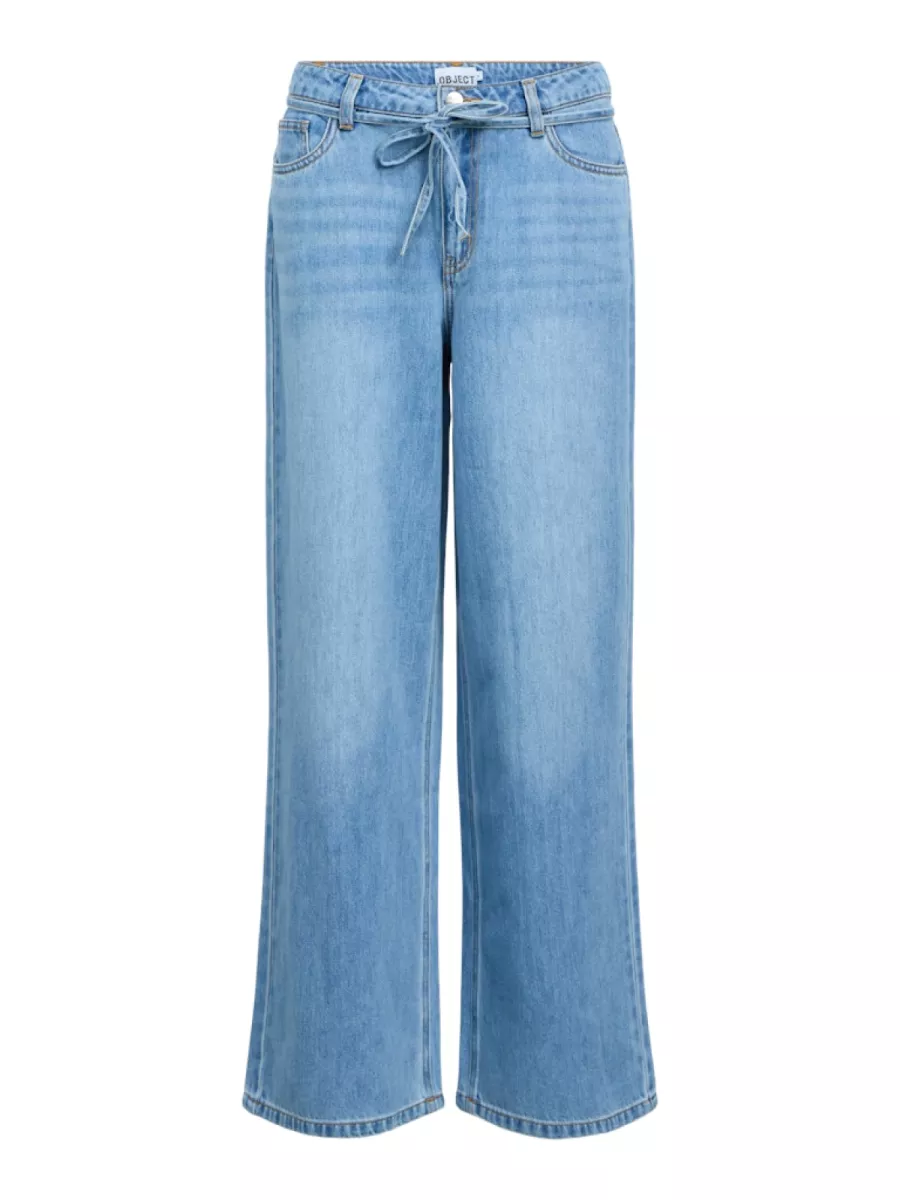 OBJECT-OBJROSIE MW WIDE JEANS NOOS-23046943-Light Blue Denim-LICHT DENIM