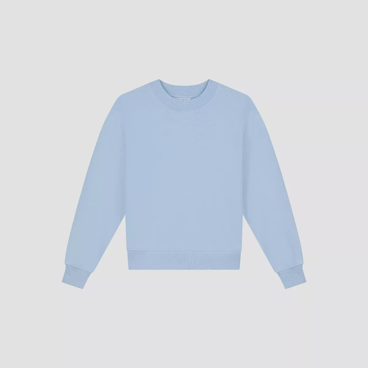 Olaf-Essential washed crewneck-W240201-Open air-LICHT BLAUW