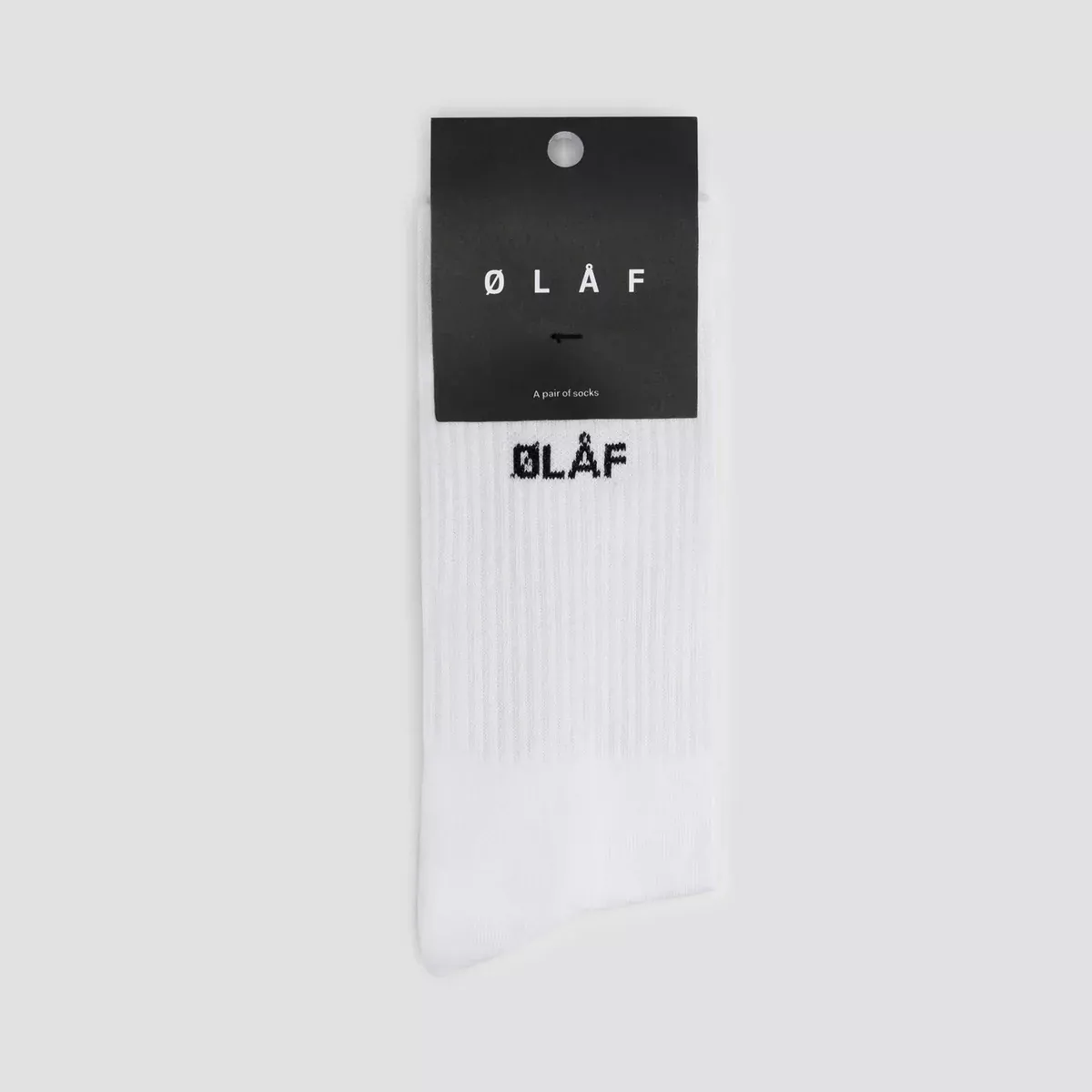 Olaf-Mini logo socks-A990805-White black-WIT