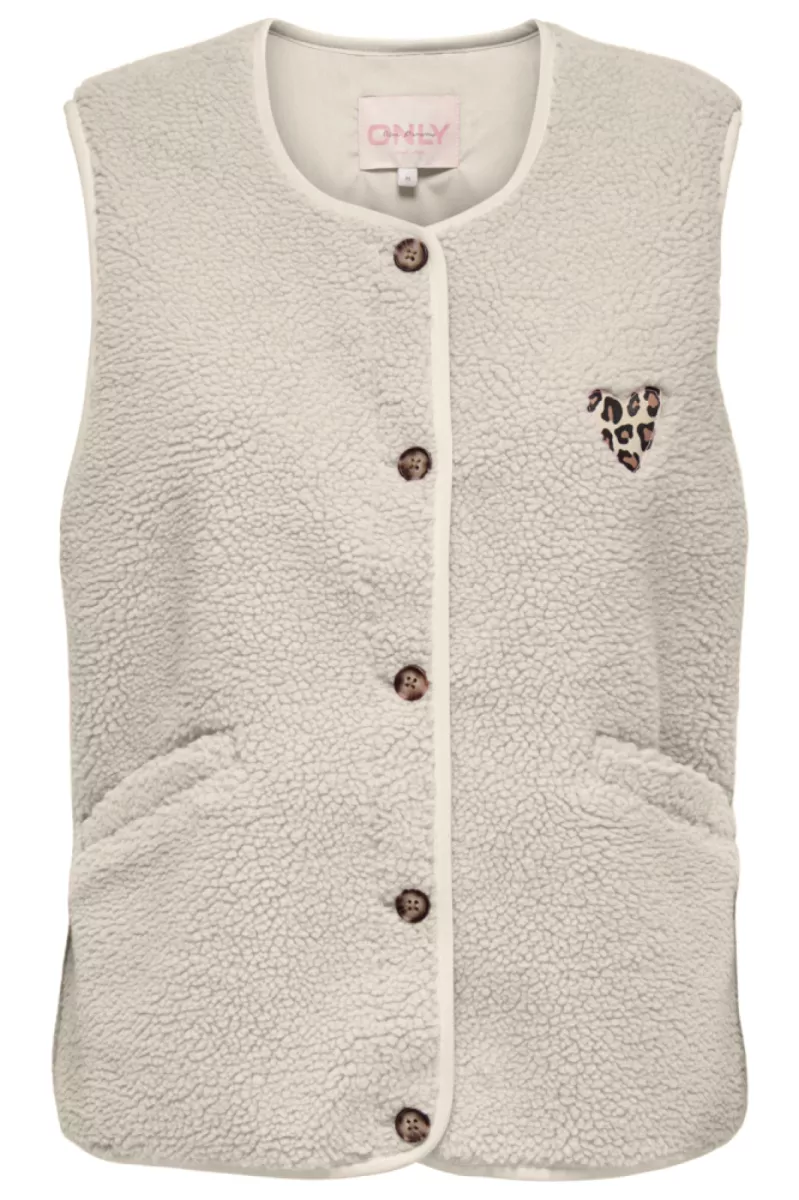 ONLY-ONLBABY LIFE TEDDY VEST PNT CS-15335416-Birch-CREME
