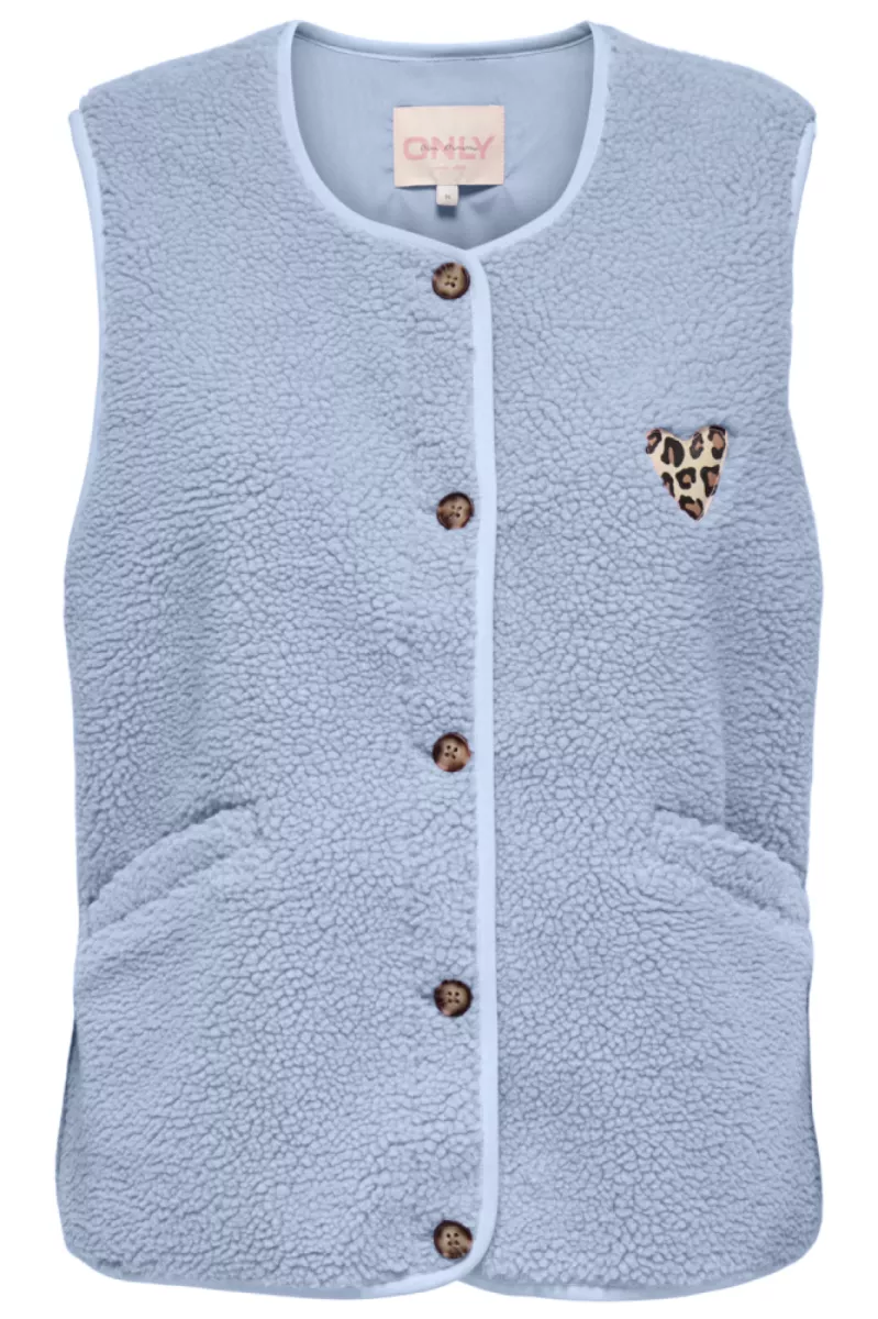 ONLY-ONLBABY LIFE TEDDY VEST PNT CS-15335416-Cashmere Blue-BLUE