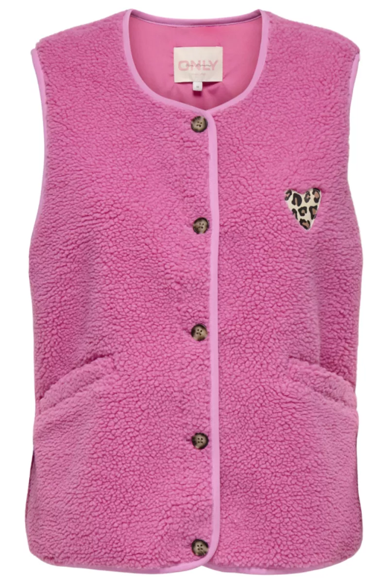 ONLY-ONLBABY LIFE TEDDY VEST PNT CS-15335416-Wild Orchid-PINK