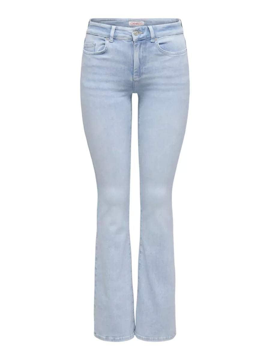 ONLY-ONLBLUSH MID FLARED DNM CRO495 NOOS-15363225-Light Blue Bleached Denim-LICHT DENIM