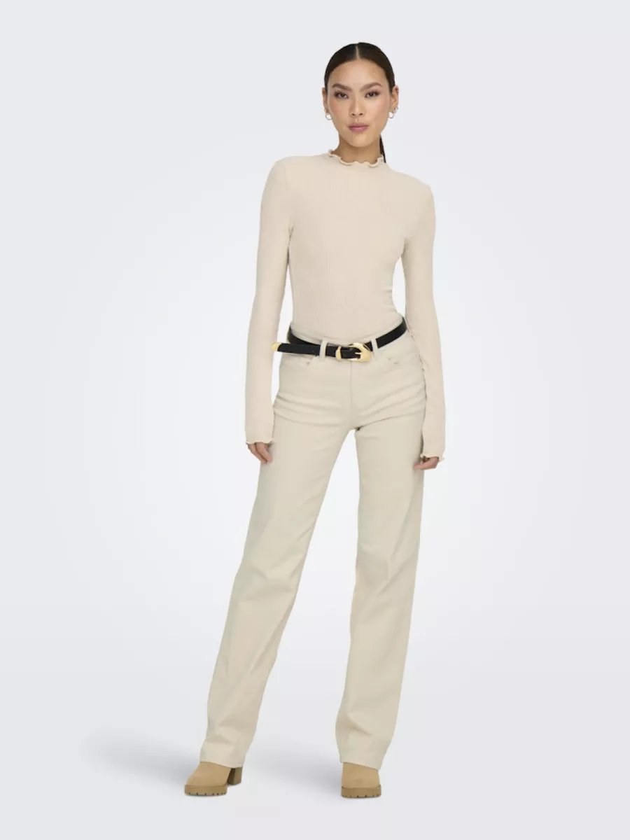 ONLY-ONLBLUSH MID STRAIGHT DNM DOT NOOS-15337793-Ecru-ECRU