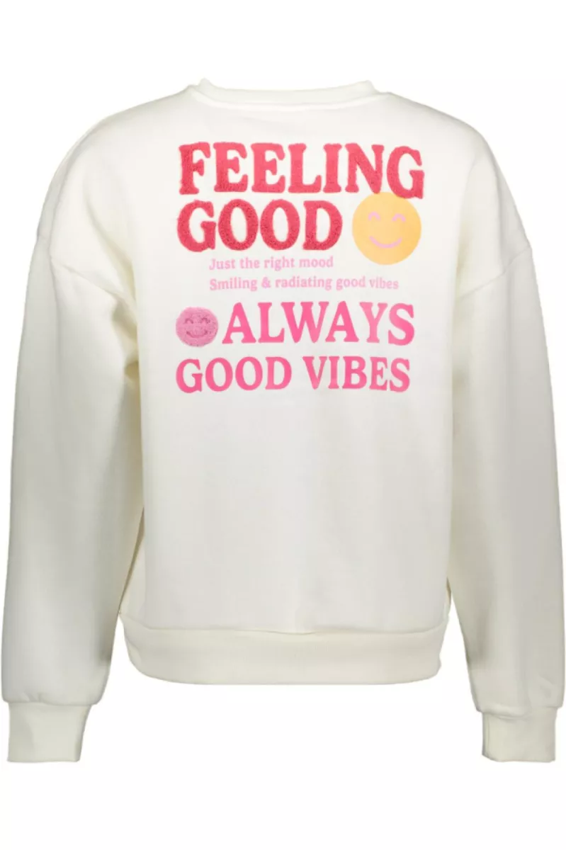 ONLY-ONLDAZE L/S O-NECK TERRY PRINT CS W-15375573-Cloud Dancer-CREME