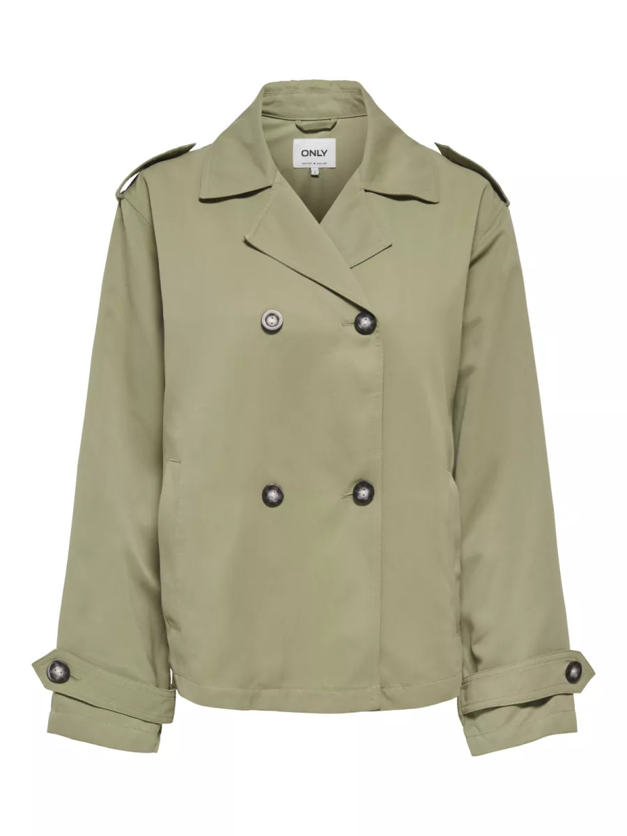 ONLY-ONLHANNAH SHORT LIFE TRENCHCOAT OTW-15371053-Aloe-GROEN