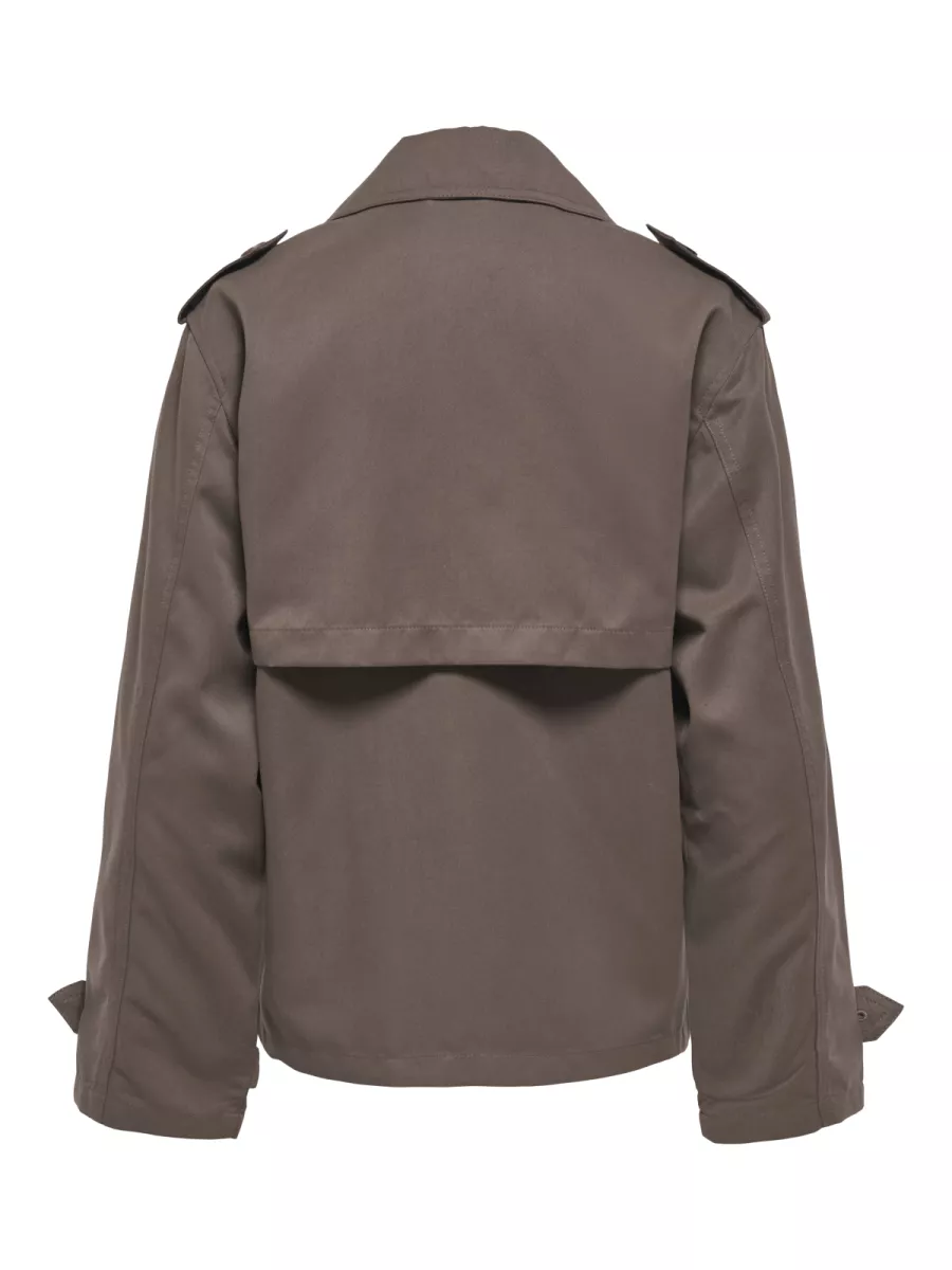 ONLY-ONLHANNAH SHORT LIFE TRENCHCOAT OTW-15371053-Chocolate Martini-CHOCOLADE