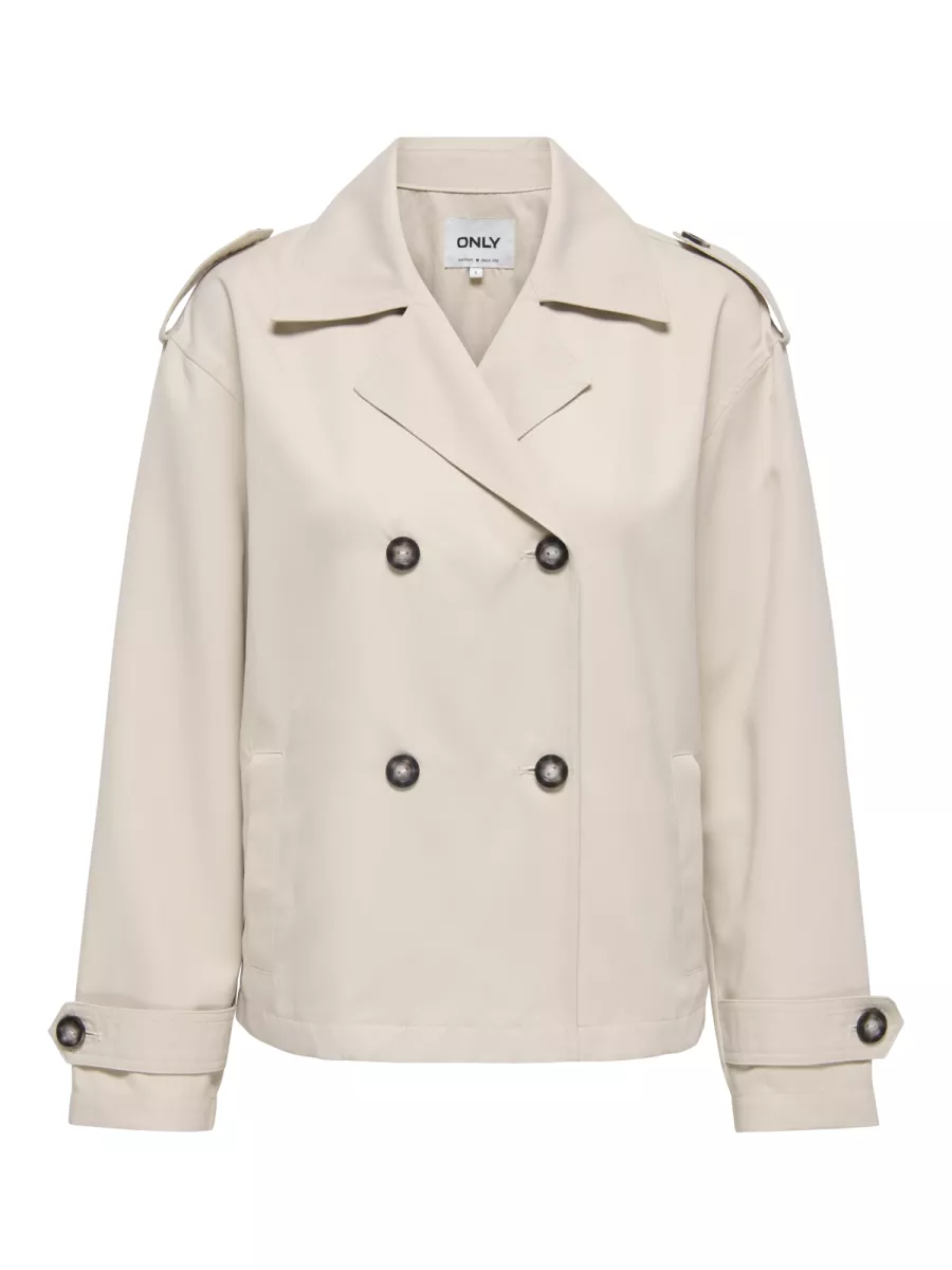 ONLY-ONLHANNAH SHORT LIFE TRENCHCOAT OTW-15371053-Humus-BRUIN