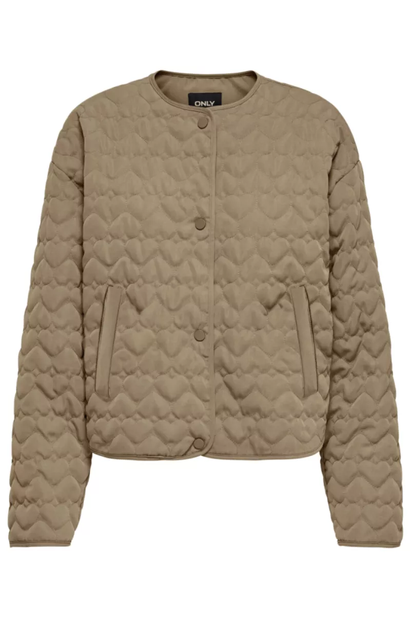 ONLY-ONLHEART LIFE QUILTED JACKET NOOS O-15366265-Tannin-HUID