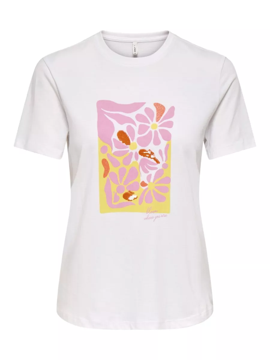 ONLY-ONLKITA REG S/S PRINT TOP NOOS-15367568-Rita Flower Pink-WIT
