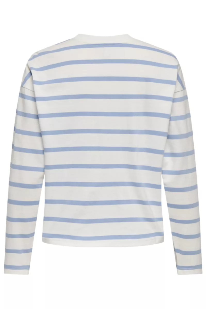 ONLY-ONLSOPH L/S STRIPE TOP JRS-15310399-Soft Chambray-LICHT BLAUW