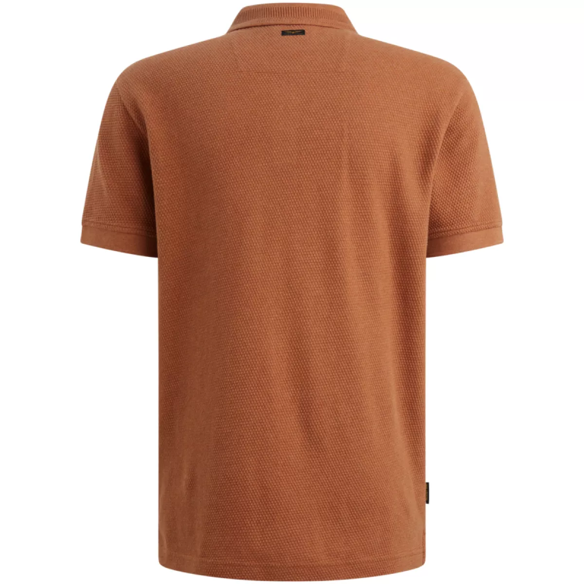 PME LEGEND-Short sleeve polo popcorn jersey-PPSS2602856-8127 Glazed ginger-BEIGE