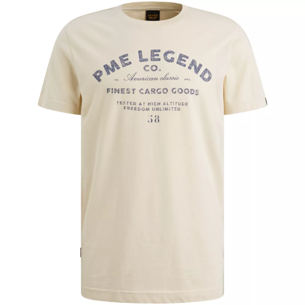 PME LEGEND-Short sleeve r-neck play single je-PTSS2602560-7013 Bone white-BEIGE