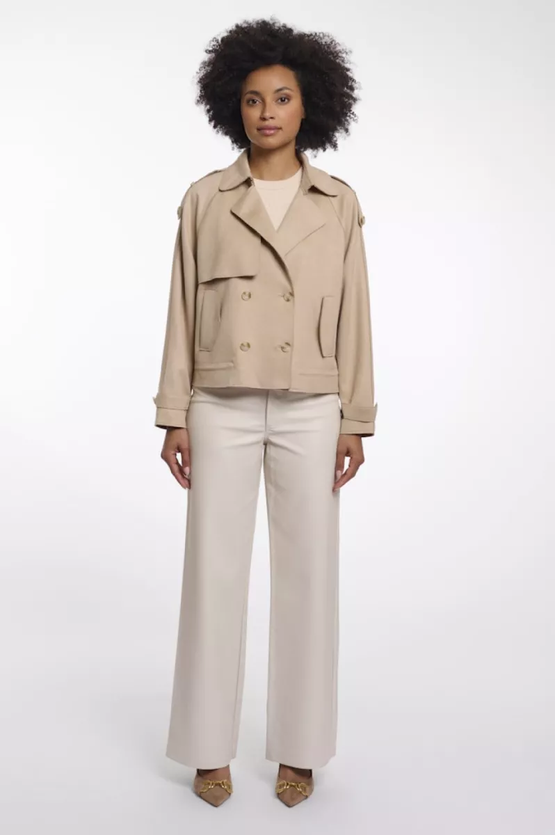 RINO & PELLE-Double Breasted Jacket-Doona.7002621-10866 Oat-CREME