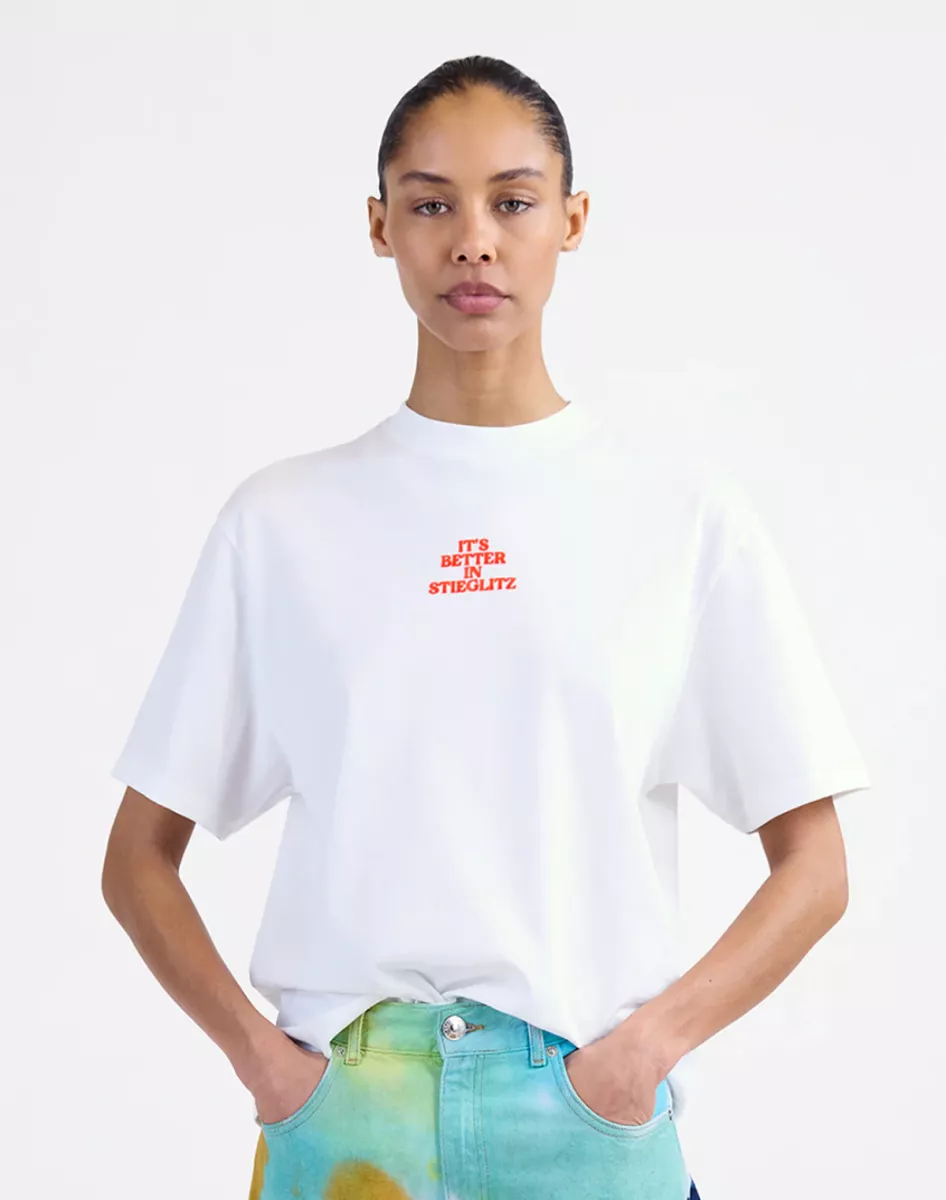 Stieglitz-Branca Regular T-shirt-S2602057-005-White-WIT