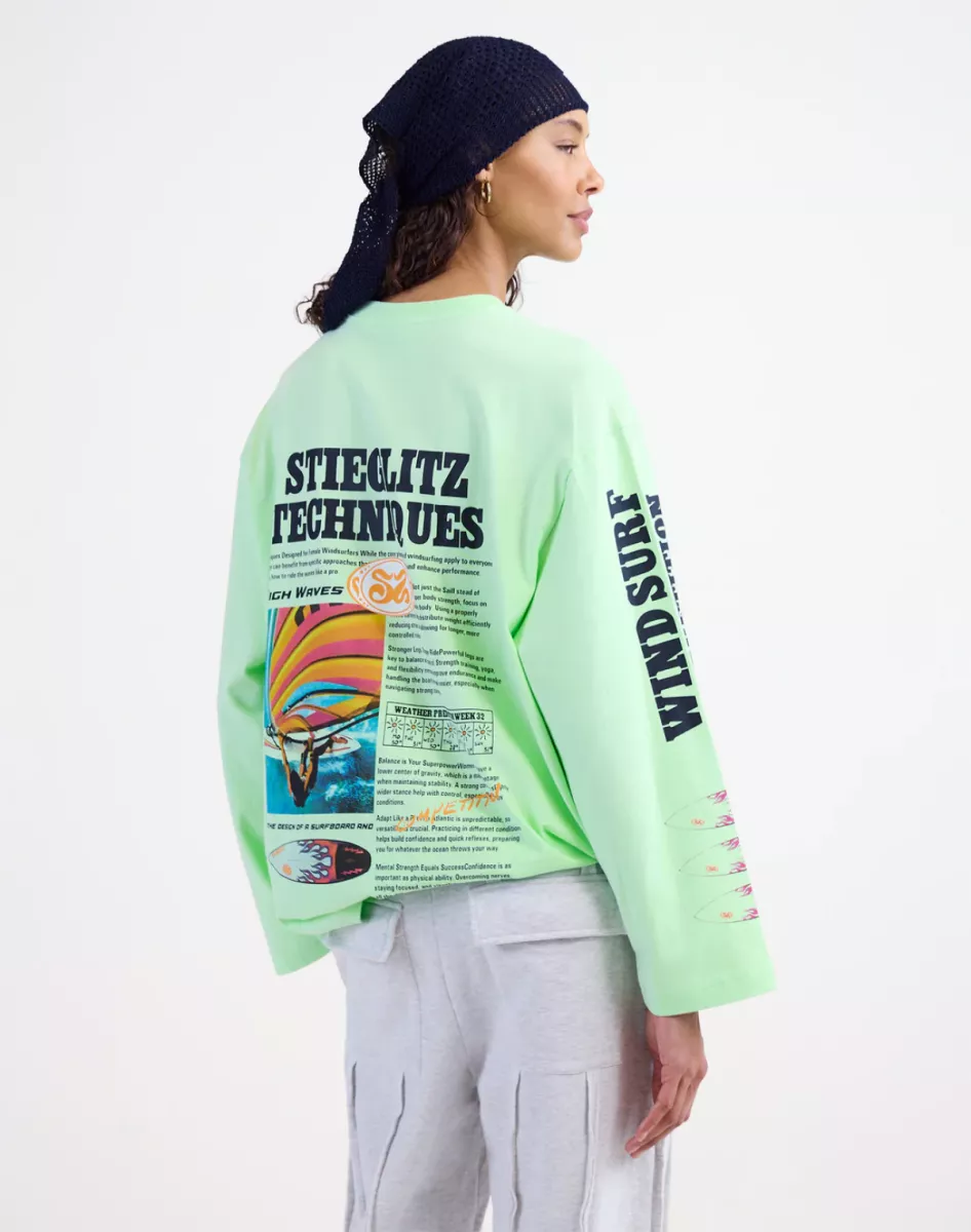 Stieglitz-Monica Wide Skate Longsleeve-W2502042-Green-LIME
