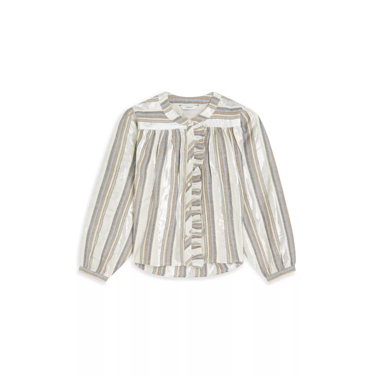Summum-Blouse silver stripe-2s3416-12422-821 Silver-ZILVER GRIJS