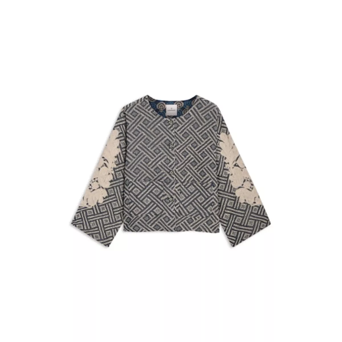 Summum-Jacket blue jacquard-1s1284-12411-495 Midnight blue-DONKER BLAUW