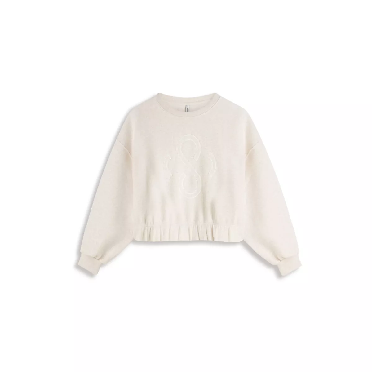 Summum-Jersey boxy soft sweat-3s5294-30413-123 Ivory melang-CREME