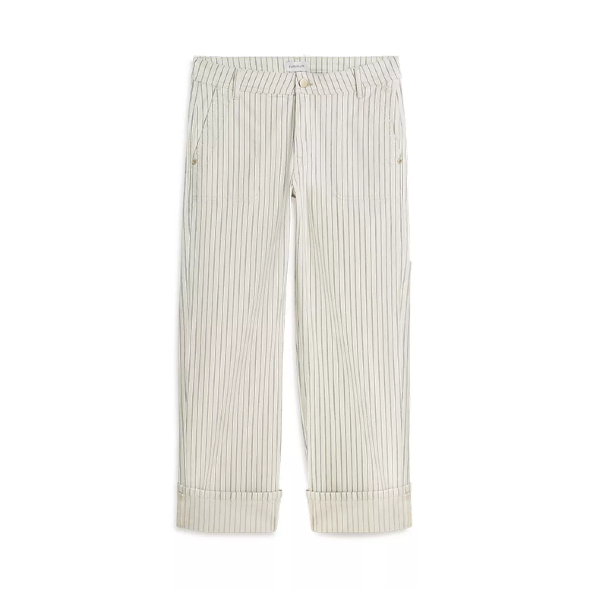 Summum-Straight pant yarn dyed stripe-4s2918-12403-122 Ivory-OFF WHITE