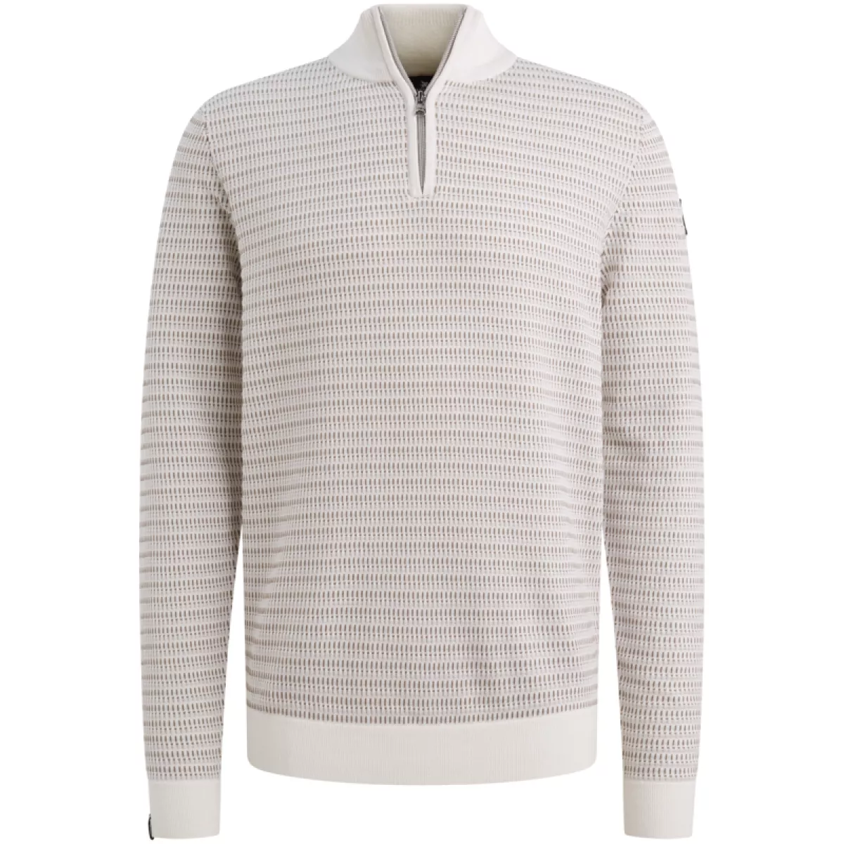 Vanguard-Half zip collar cotton modal-VKW2602308-7004 Cloud dancer-CREME