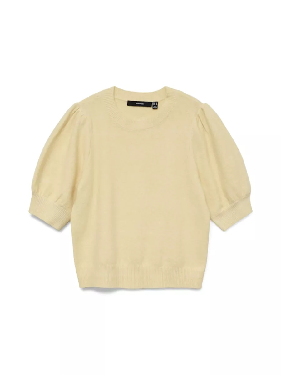 VERO MODA-VMDOFFY 2/4 O-NECK PULLOVER GA NOOS-10278313-Golden Haze-GOUD