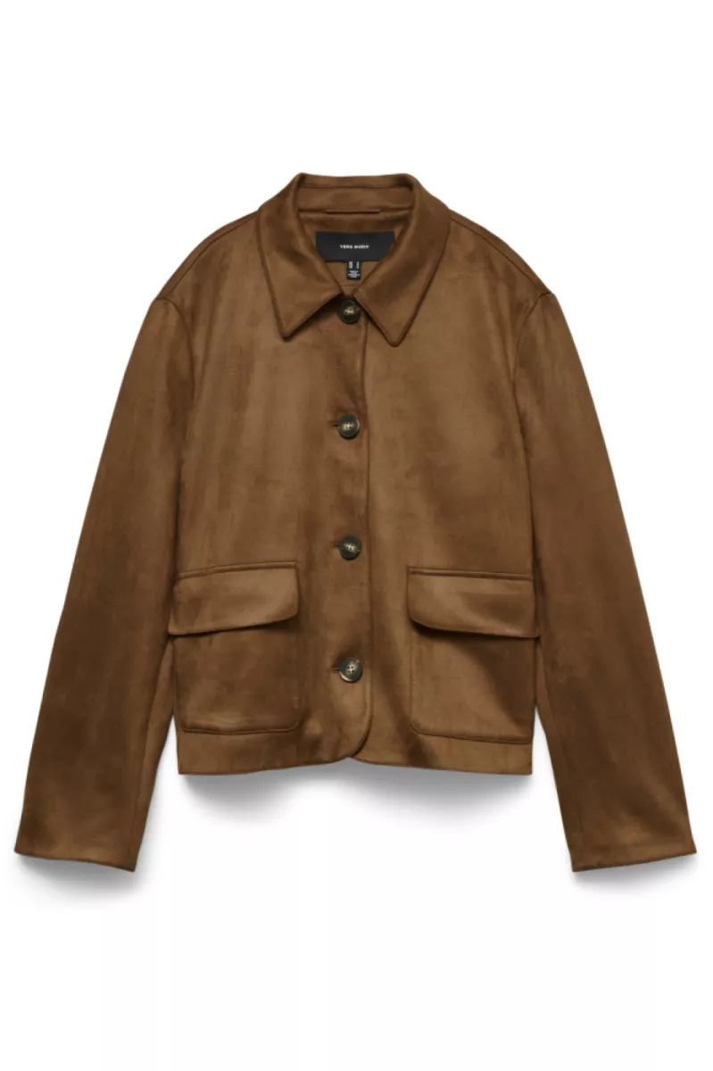 VERO MODA-VMJOSE KELLY SHORT JACKET GA NOOS-10338632-Cognac-COGNAC