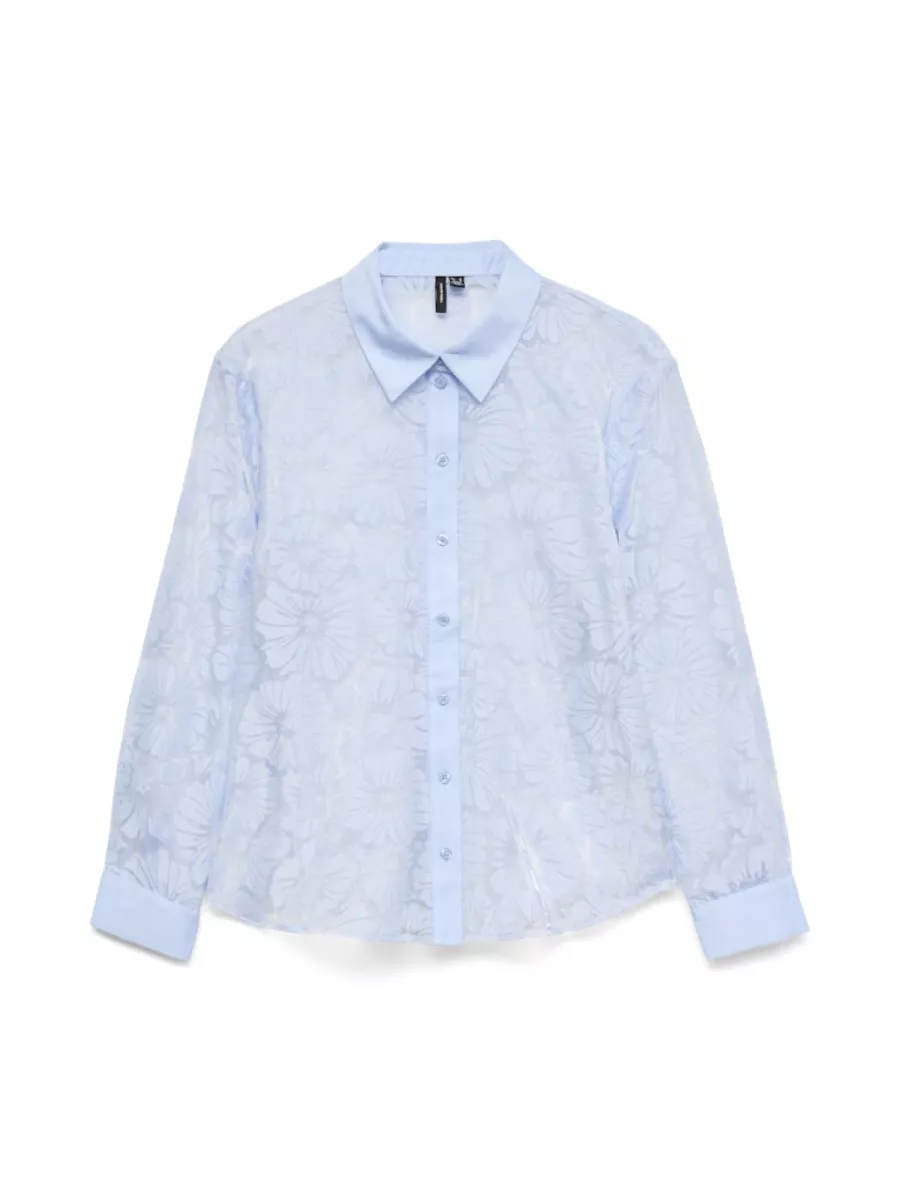 VERO MODA-VMKOVA LS SHIRT WVN-10340599-Brunnera Blue-BLUE