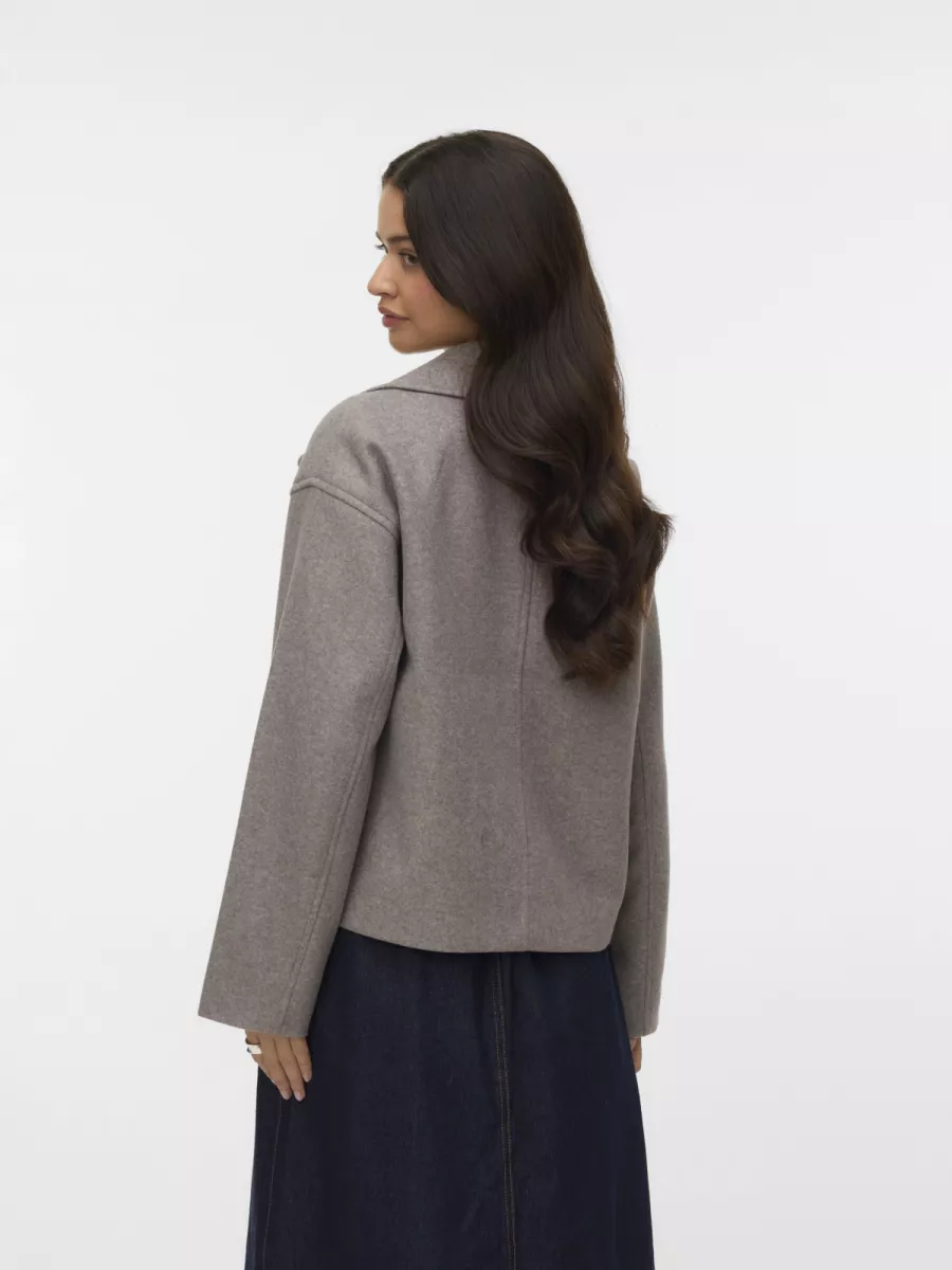 VERO MODA-VMVINCELINE SHORT JACKET NOOS-10338686-Driftwood-ZAND