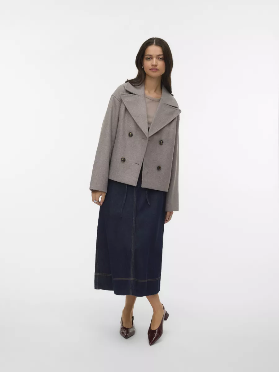 VERO MODA-VMVINCELINE SHORT JACKET NOOS-10338686-Driftwood-ZAND