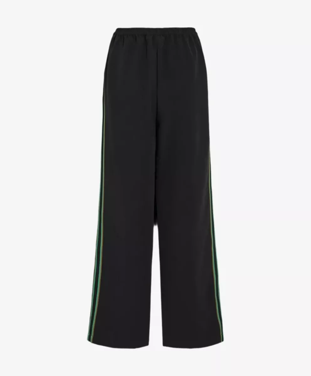 VILA-VIKALAN HW STRIPE DETAIL PANTS-14111934-Black Beauty-BLACK