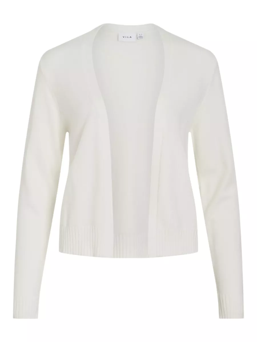 VILA-VIRIL SHORT L/S KNIT CARDIGAN-NOOS-14060800-White Alyssum-WIT