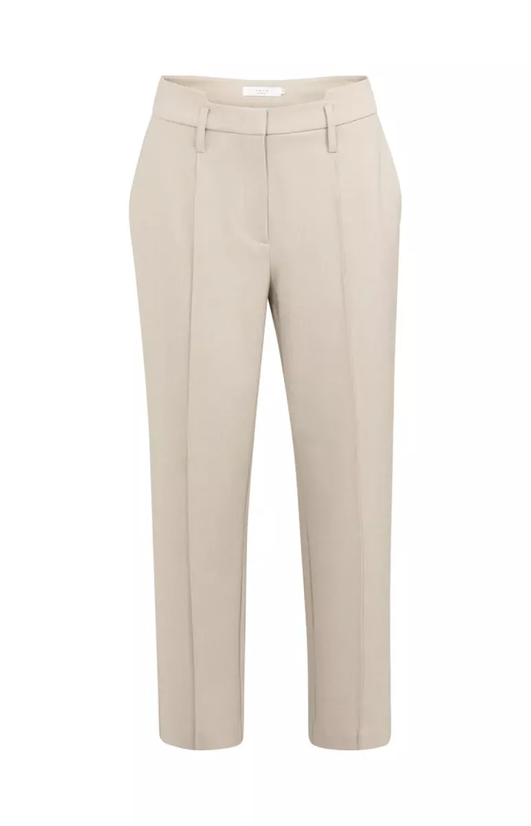 YAYA-Broek met taillebanddetail; Polyester/Rayon Silk/Elastane; 513062-01-301239-601-513062-ZAND