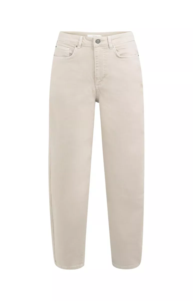 YAYA-High-waist beige jeans; Cotton/Elastane-01-311122-601-51306-ZAND