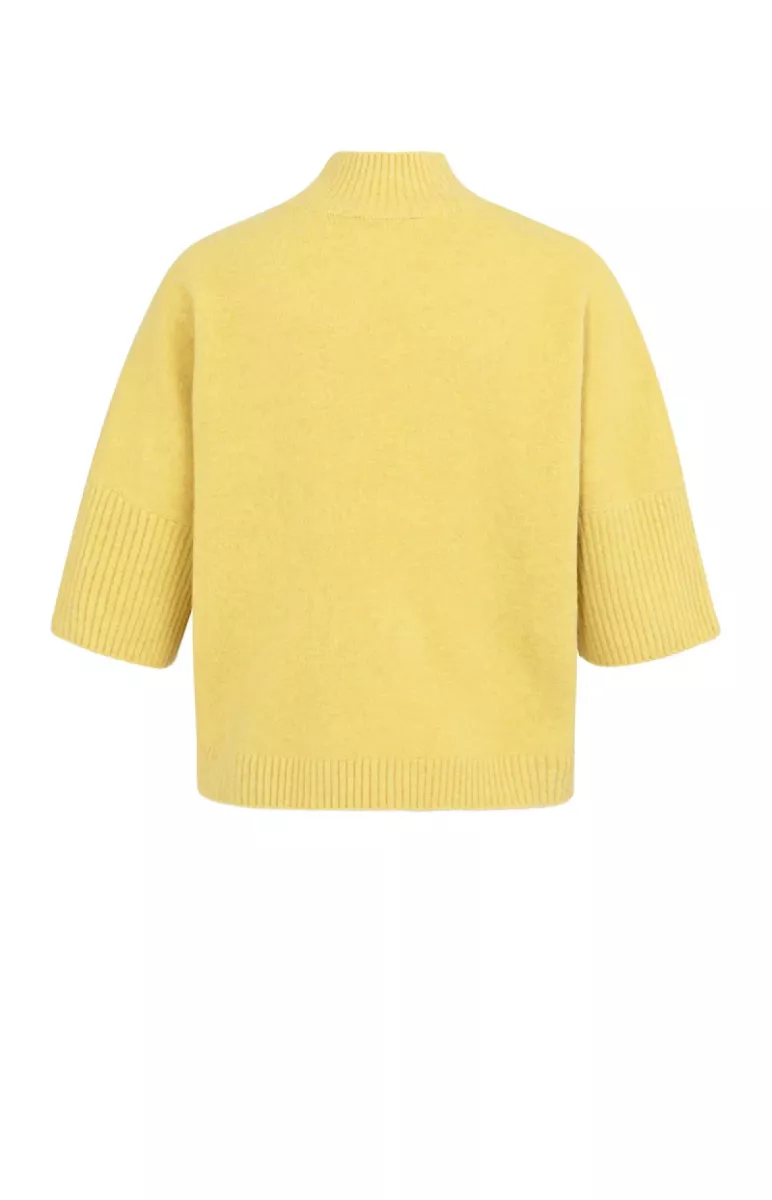 yaya-trui-met-geribde-driekwart-mou-acrylic-polyamide-cotton-elastane-406262-01-000437-601-406262-geel-oker-combinatie-4 YAYA-Trui met geribde driekwart mou; Acrylic/Polyamide/Cotton/Elastane; 406262-01-000437-601-406262-GEEL/OKER COMBINATIE