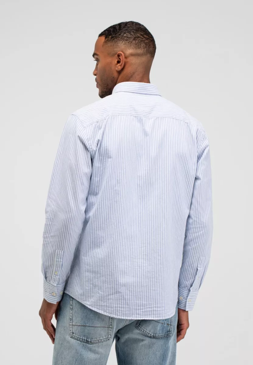BUTCHER OF BLUE-Aidan stripe shirt-M2614018-823 horizon blue-BLAUW