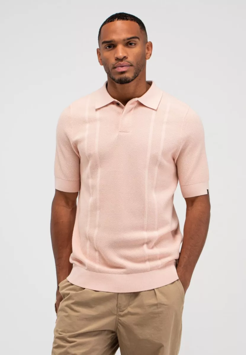 BUTCHER OF BLUE-Ripley knit polo-M2616001-516 frozen berry-ROSE