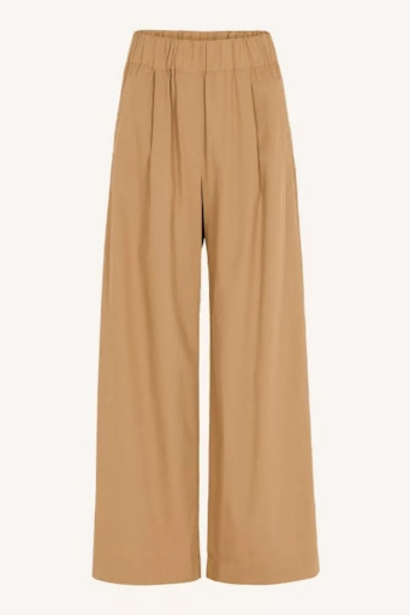 By-bar-Benji Poplin Pants-25118032-735 Camel-CAMEL