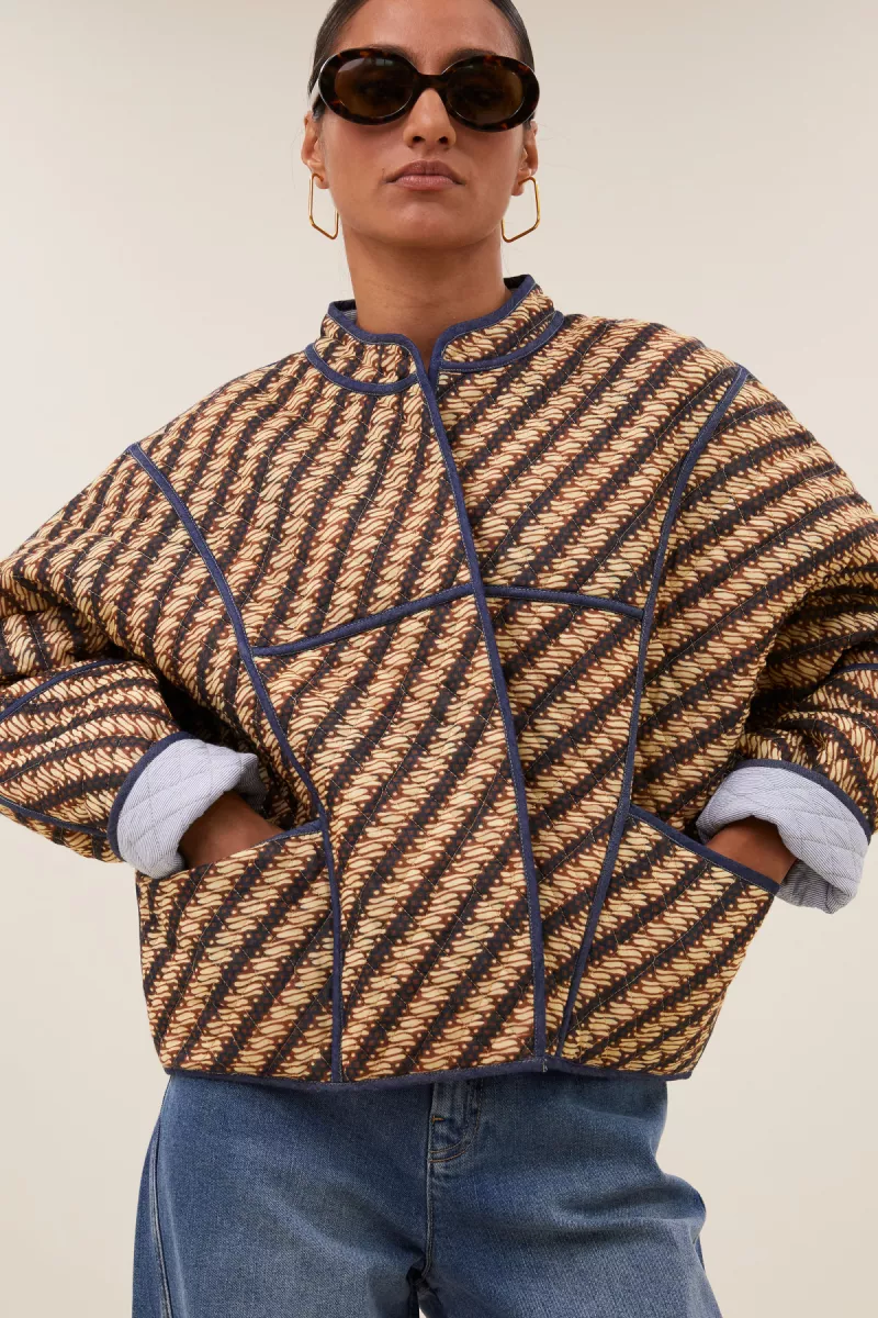 By-bar-Blossom Manilla Jacket-26219005-887 Manilla Print-GRIJS MELEE