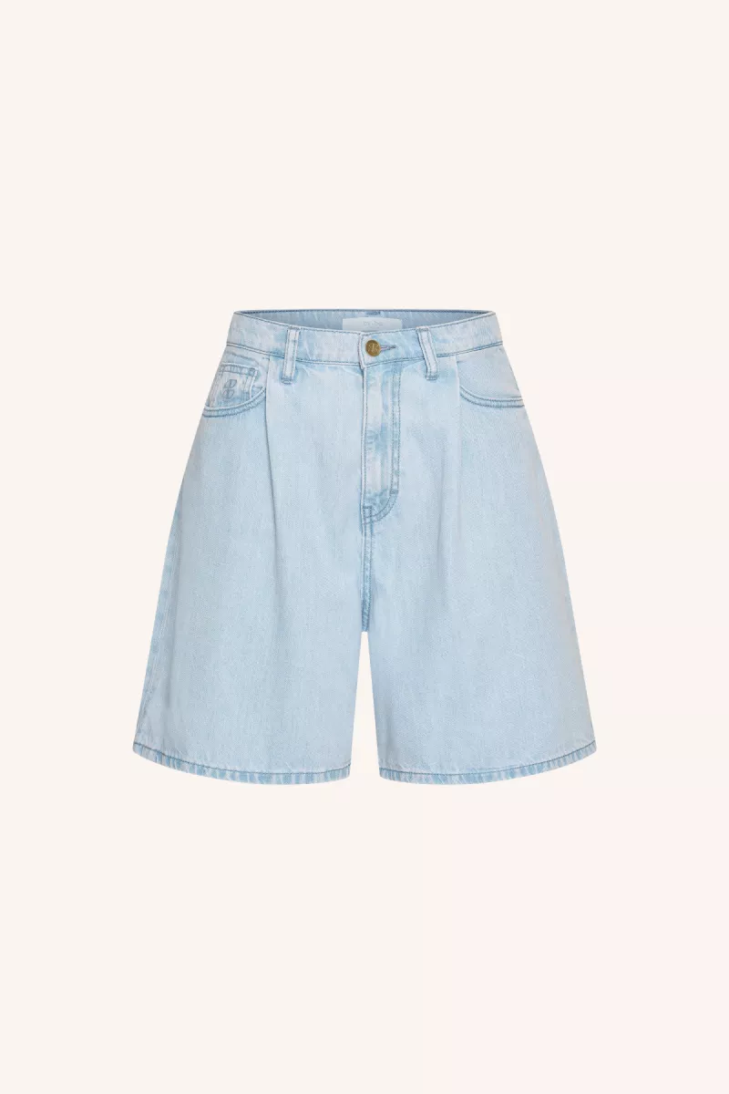 By-bar-Elisa Denim Shorts-26218508-612 Light Denim-LICHT DENIM