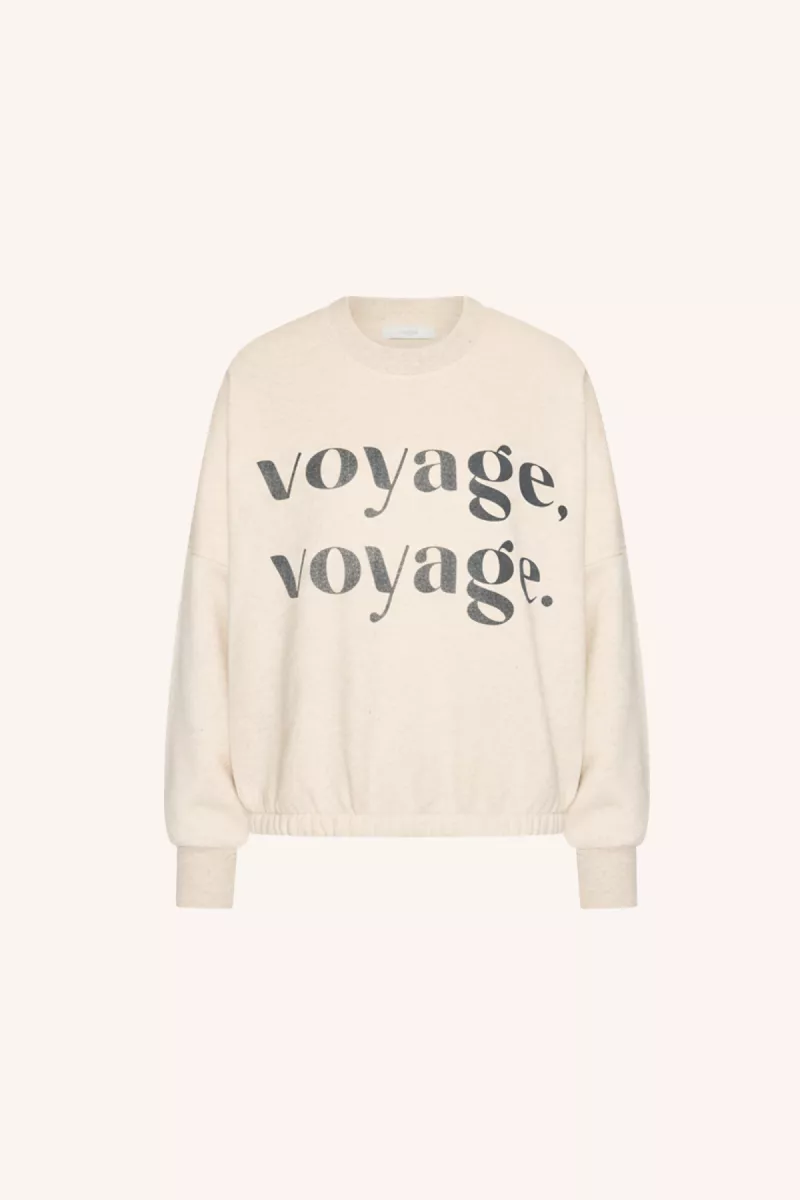 By-bar-Malyn Voyage Sweater-26218909-826 Oyster Melee-GRIJS MELEE