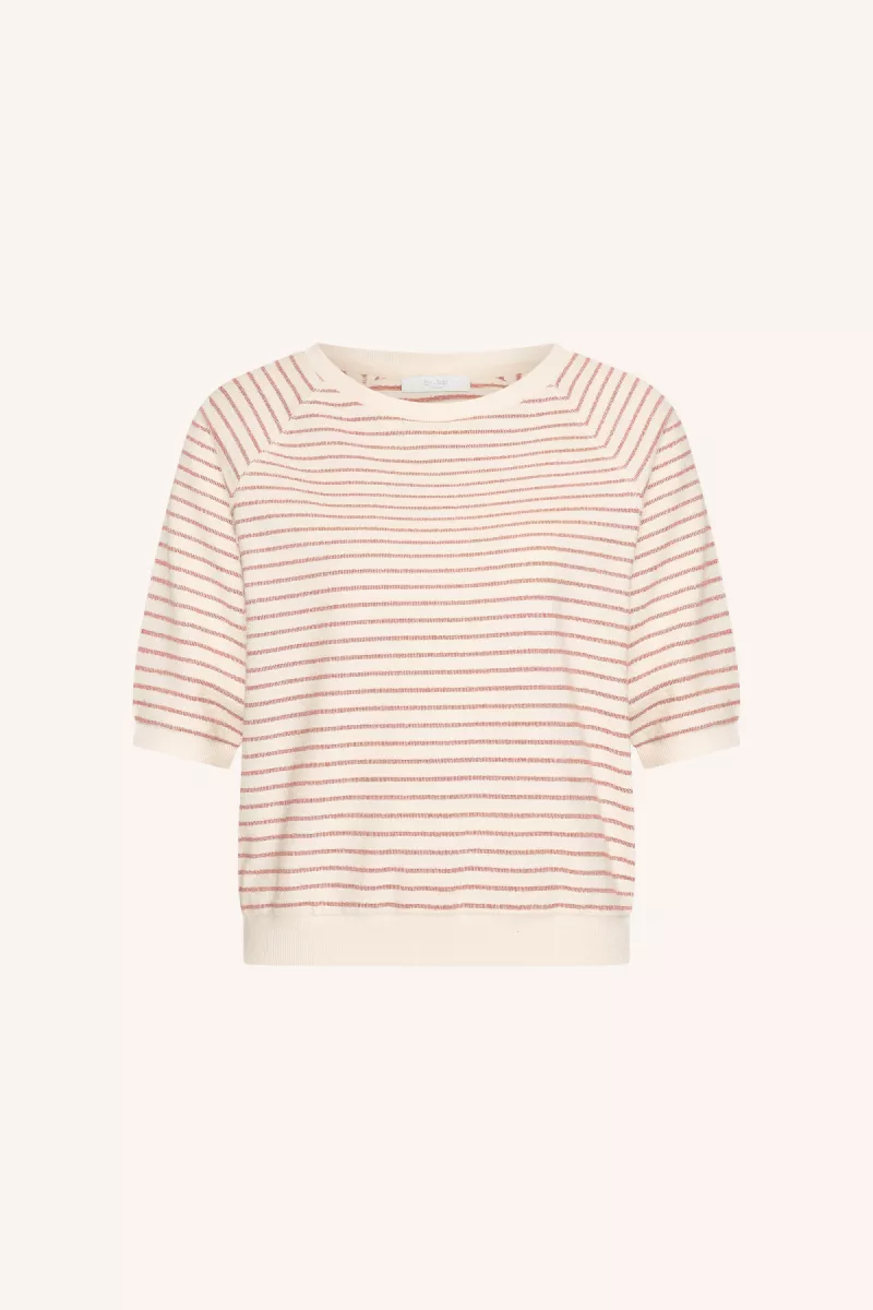 By-bar-Neva Heavy Jersey Stripe Top-26211030-1326 Sunset Rose Stripe-ROSE COMBINATIES