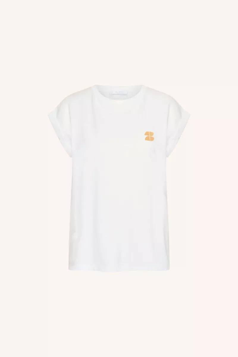 By-bar-Tobi Flame Logo Top-26211014-815 Light Grey Melee-GRIJS MELEE