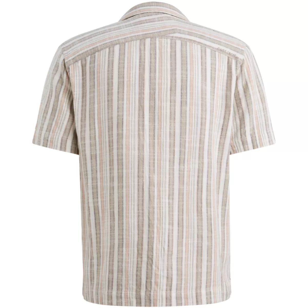CAST IRON-Short Sleeve Shirt Slub Twill stripe-CSIS2603232-8023 Aluminum-LICHT-/PAREL GRIJS