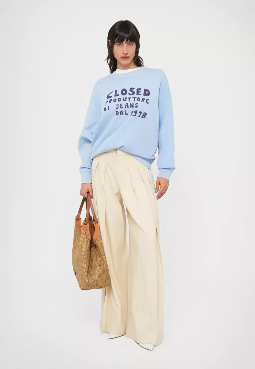 Closed-Relaxed crewneck-C95711-47V-13-565 Sky blue-LICHT BLAUW